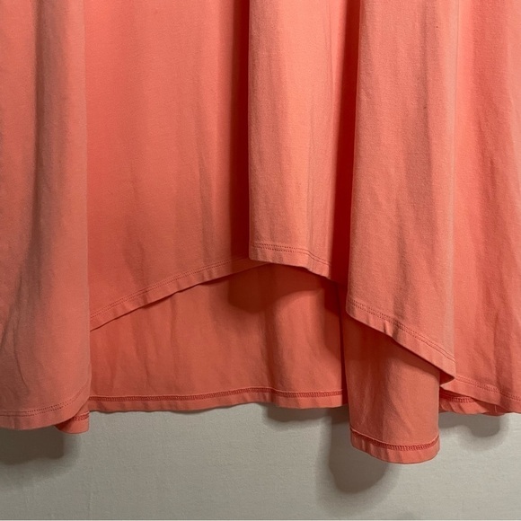 Soft Surroundings Coral Soft Stretchy Cowl Neck Sierra High Low Maxi Dress - Picture 6 of 11